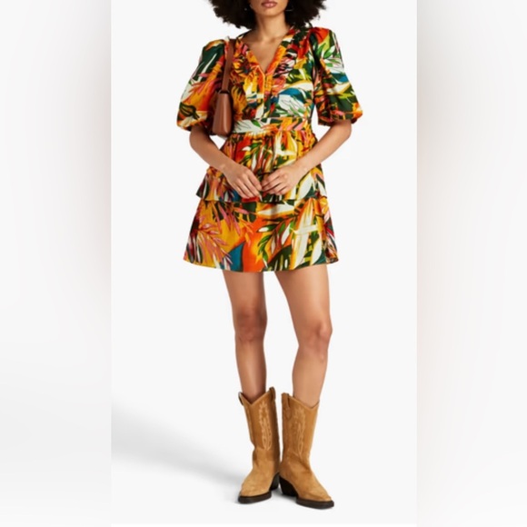 Walter Baker Alani Floral Mini Dress, Color Yellow Multicolor, Size 8, N… - Picture 1 of 11